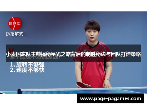 小麦国家队主帅揭秘星光之路背后的制胜秘诀与团队打造策略