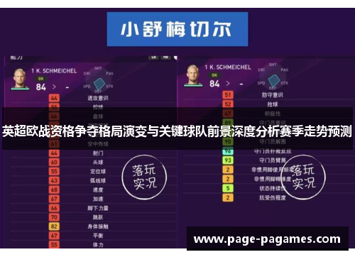 英超欧战资格争夺格局演变与关键球队前景深度分析赛季走势预测